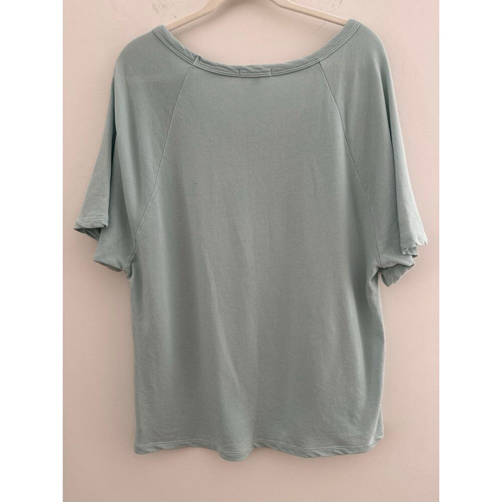 Standard James Perse Scoop Neck Raglan Tee Women's 3 (Large) Pastel Blue/Green - Picture 3 of 6